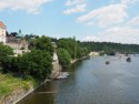 Vltava River with the Academy of Arts on the left